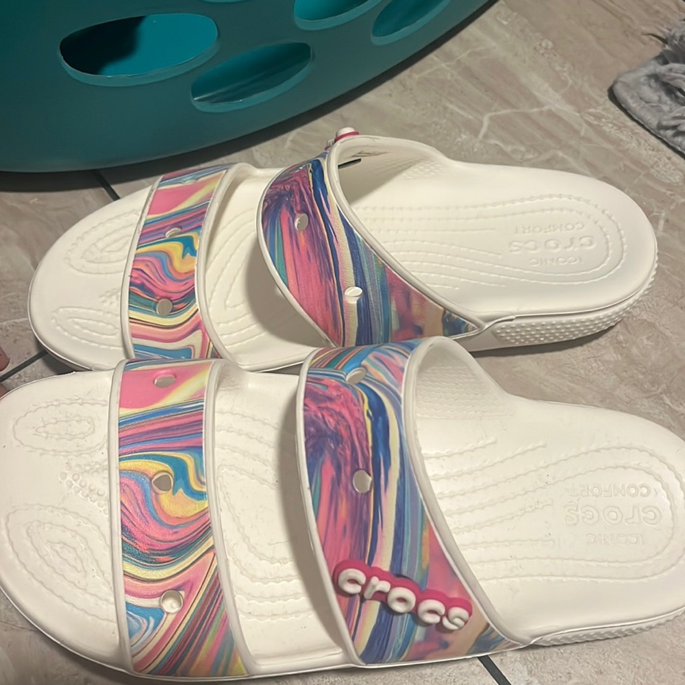 COPY - Croc marble sandals